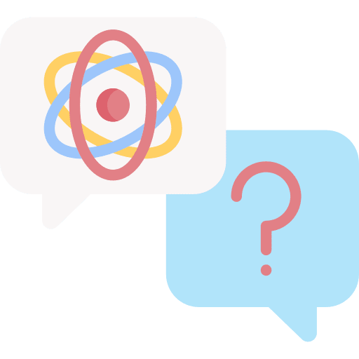 Debate speech bubble question mark education icon