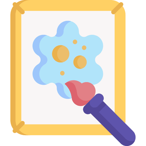 Bioart brush frame art and design icon