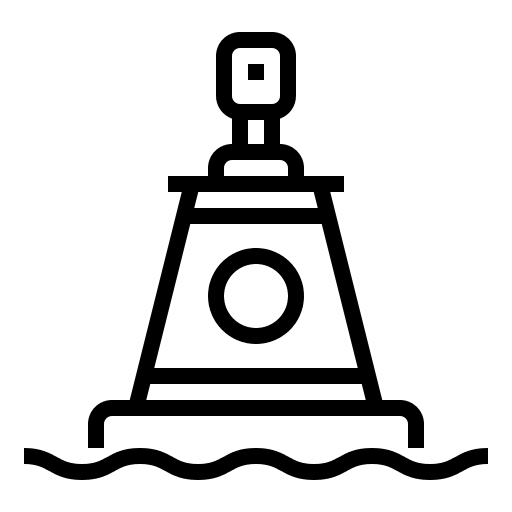 Buoy signaling buoy emergency icon