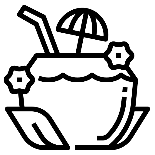 Coconut drink coconut drink fresh straw icon