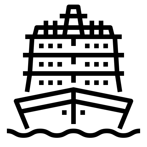 Cruise ship sea marine cruise ship icon