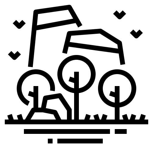 Island sea beach landscape icon