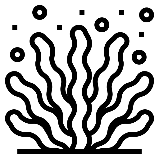 Seaweed marine aquatic sea life icon