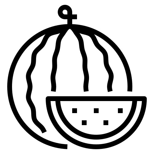 Watermelon diet vegetarian food and restaurant icon