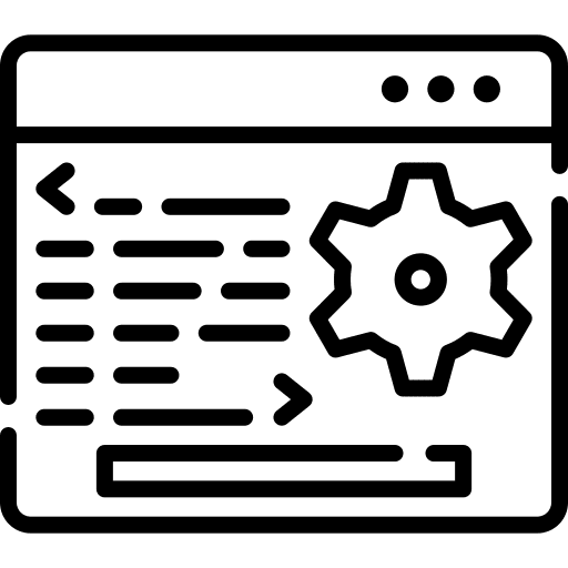 Coding web development browser gear icon