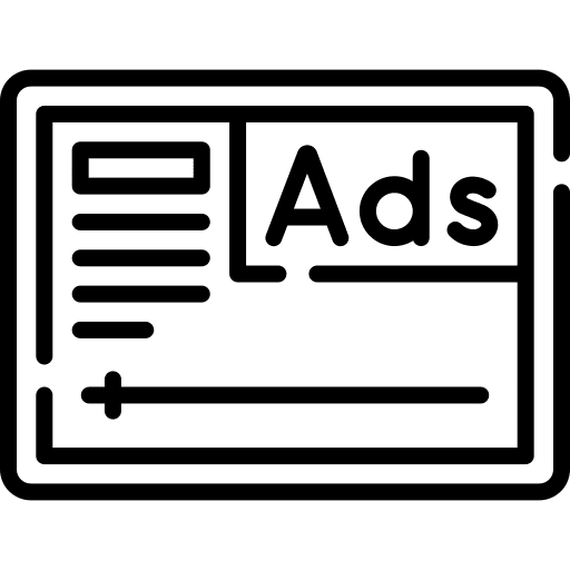 Ads seo and web banner marketing icon
