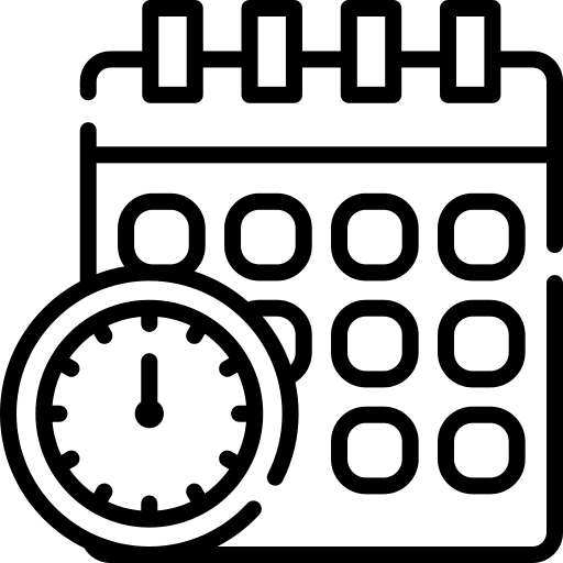 Event schedule watch clock icon