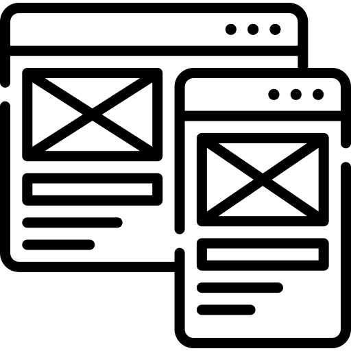 Responsive screen responsive web design icon