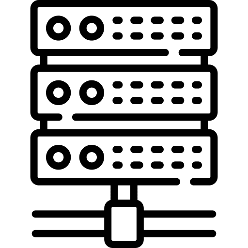 Server seo and web proxy multimedia icon