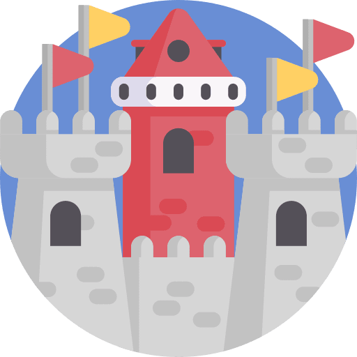Castle construction fantasy medieval icon