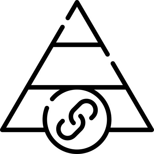Pyramid link seo sem triangle icon