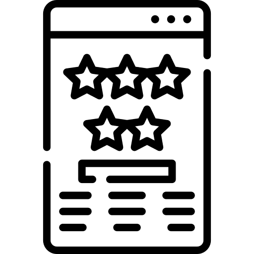 Rating seo and web bad feedback survey icon