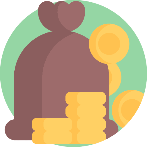 Money bag bag argent rich icon