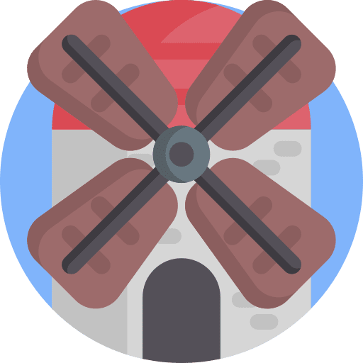 Windmill agriculture farm turbine icon