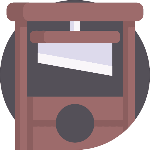 Guillotine execution medieval cultures icon
