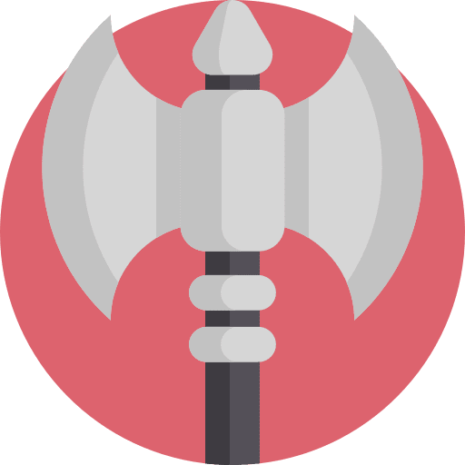 Axes weapon hatchet tool icon