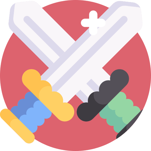 Swords construction hammer anvil icon