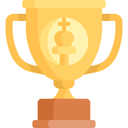 Trophy crown chess chess piece icon
