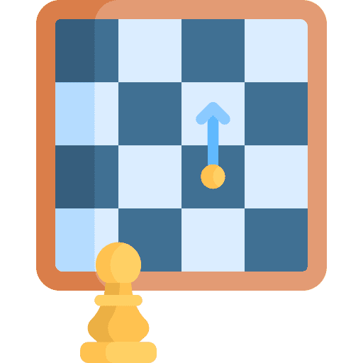 Pawn chess movement sport icon