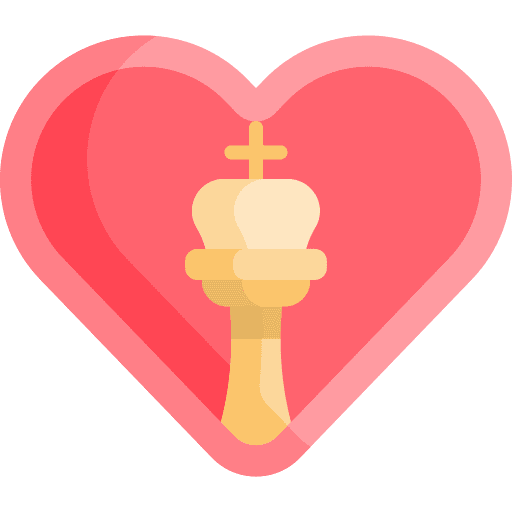 Chess leisure gaming heart icon