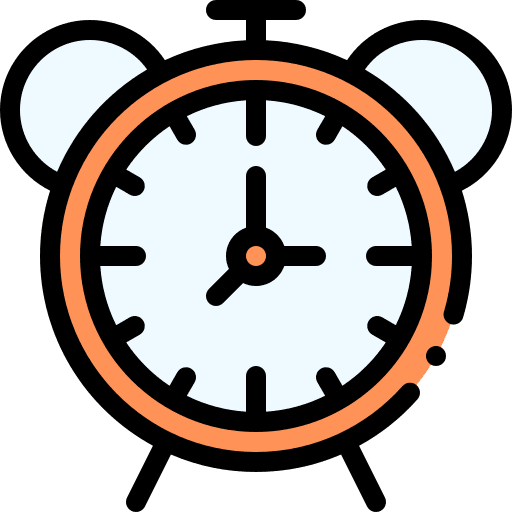 Alarm clock time time and date timer icon