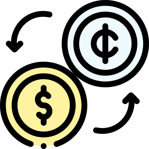 Currency exchange fx money currency icon