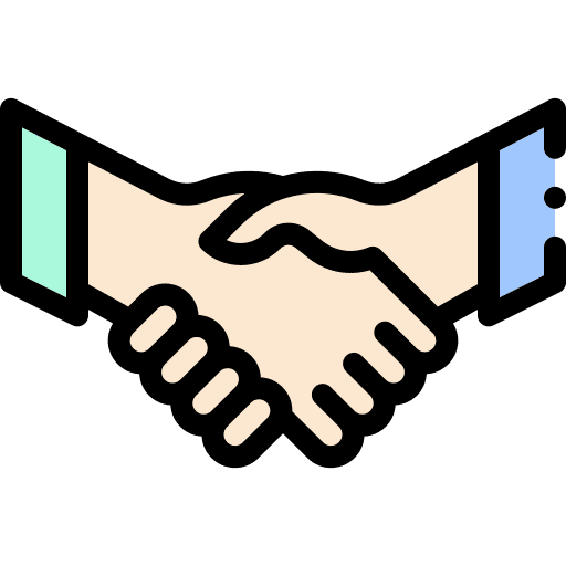 Handshake ally onboard business icon