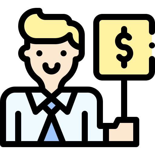 Auction people man dollar icon