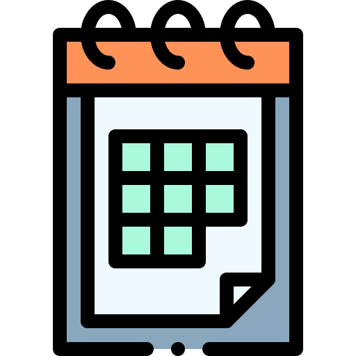Calendar administration calendar organization icon