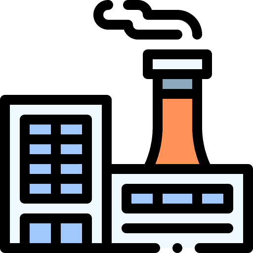 Factory pollution factory industrial icon