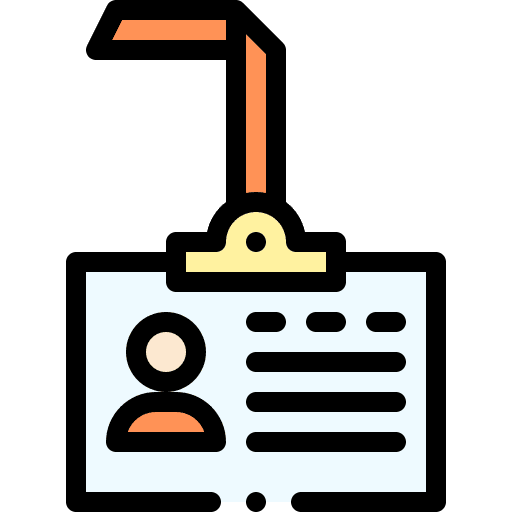 Id card identification id card user icon