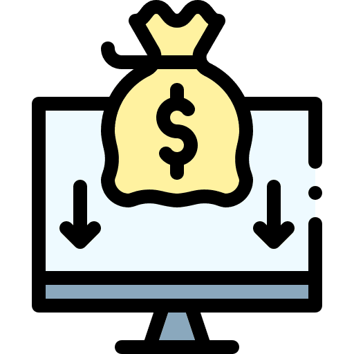 Investment dollar budget money bag icon