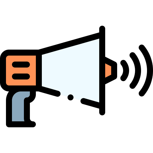 Loudspeaker marketing communications loudspeaker icon