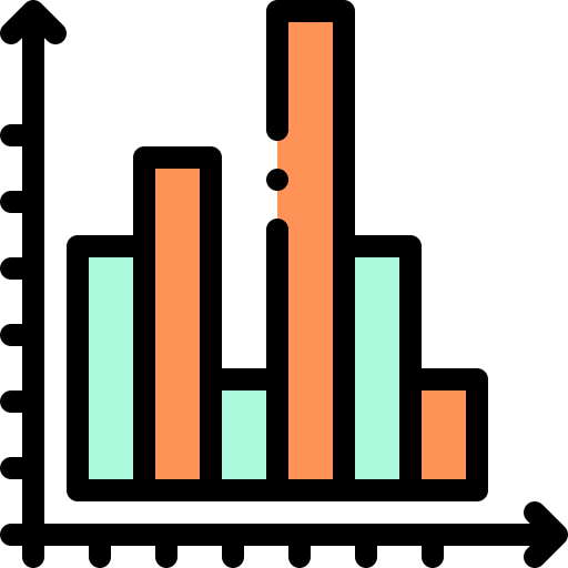 Bar chart stats graphic bar chart icon