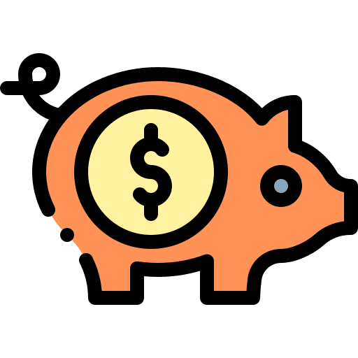Piggy bank money business and finance funds icon