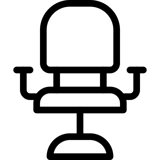 Armchair furniture and household chair hair cut icon