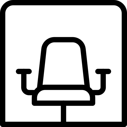 Chair furniture and household barbershop salon icon