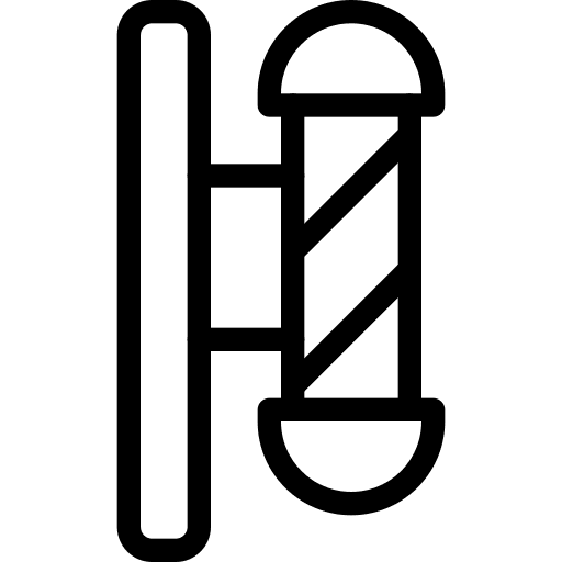 Barber hair cut beauty salon decorative icon