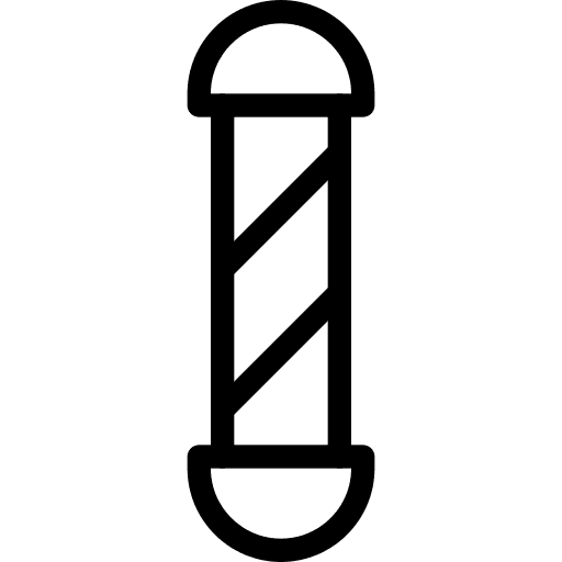 Barber signaling light hair cut icon