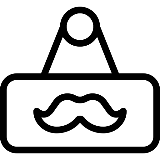 Signboard signaling beauty salon hair cut icon