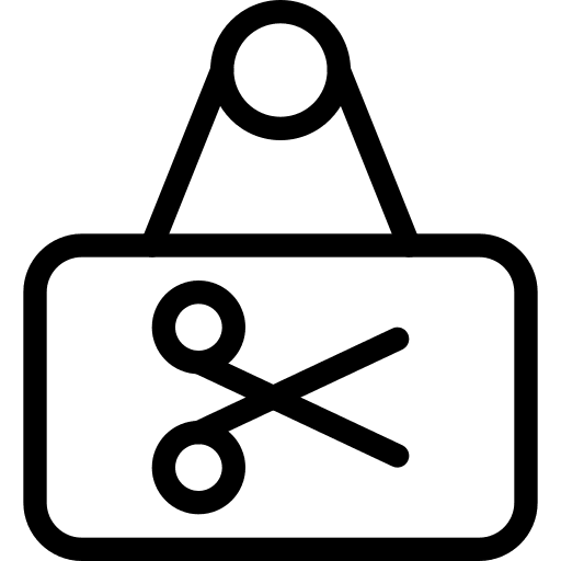 Barber shop beauty salon scissors barber icon