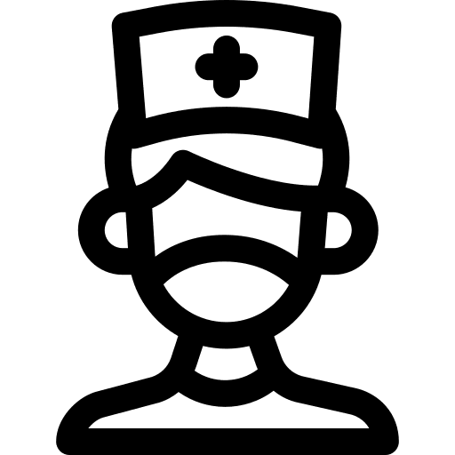 Nurse nurse caucasian hat icon