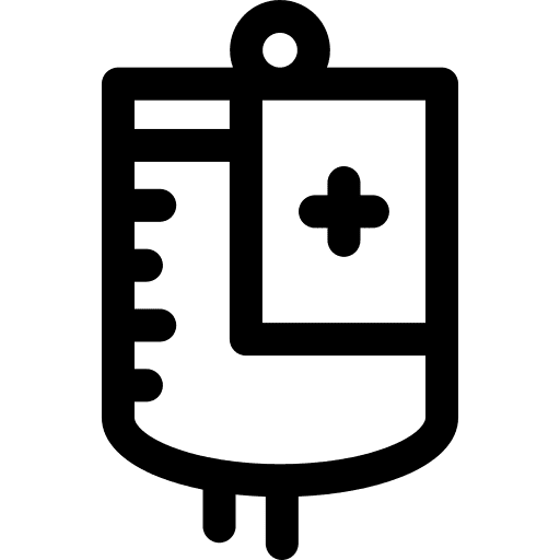 Blood bag healthcare and medical iv bag treatment icon