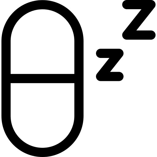 Drug sleep insomnia capsule icon