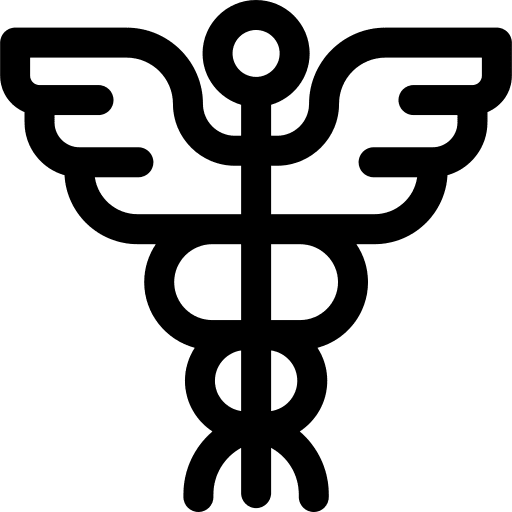 Medicine caduceus snake serpent icon