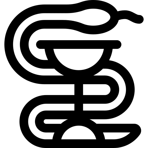 Medicine hygeia cup snake icon