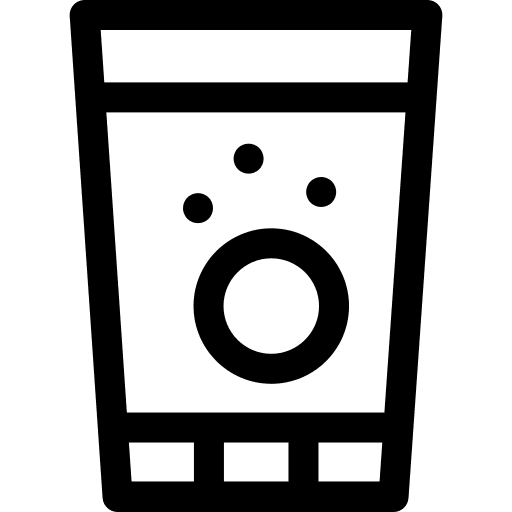 Effervescent glass healthcare and medical drink icon