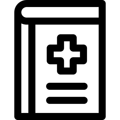 Medicine book university healthcare and medical cross icon