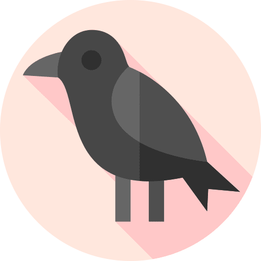 Crow bird ornithology zoo icon