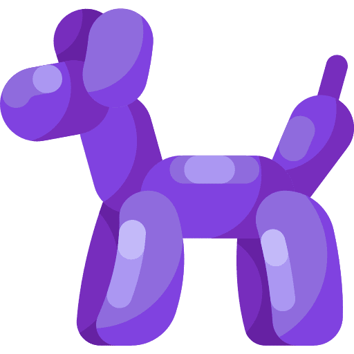 Balloon toy balloon dog party icon